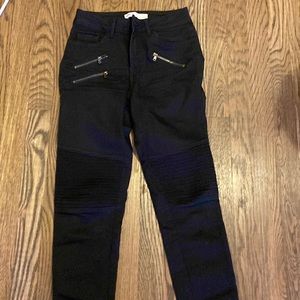 Zara Moto Black Jeans
